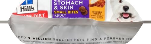 Hill's Science Diet Sensitive Stomach & Skin, Adult 1-6, Stomach & Skin Sensitivity Support, Small Kibble, Dry Dog Food, Chicken Recipe, 4 lb Bag