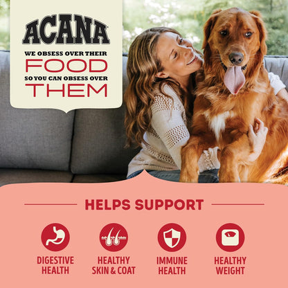 ACANA Grain Free Dry Dog Food, Red Meat Recipe, 25lb