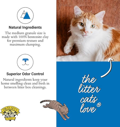 Dr. Elsey's Cat Litter - Premium Unscented Cat Litter w/ Natural Ingredients - Low Dust Superior Odor Control Cat Litter - Hard Clumping Moisture Absorbing Clay Multi Cat Litter (For All Cats - 40lbs)