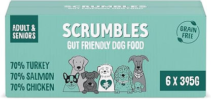 Scrumbles Natural Wet Dog Food Multipack, 6x 395g Variety Pack