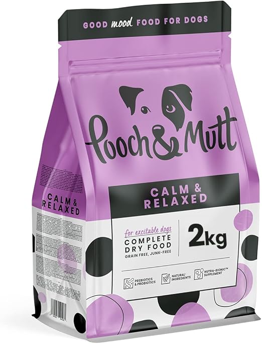 Pooch & Mutt - Calm & Relaxed, Complete Dry Dog Food (Grain Free), Turkey and Sweet Potato, 2kg