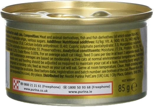 Gourmet Gold Tinned Cat Food Pate With Ocean Fish 85g, Pack of 12