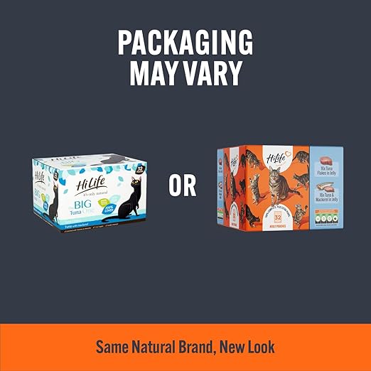 HiLife it's only natural - Complete Wet Cat Food - The Big Tuna One in Jelly - 100% Natural Ingredients Grain Free, 32 Pouches x 70g