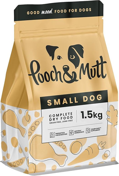 Pooch & Mutt - Complete Small Dog Dry Dog Food (Grain Free), Chicken & Superfood Blend, 1.5kg