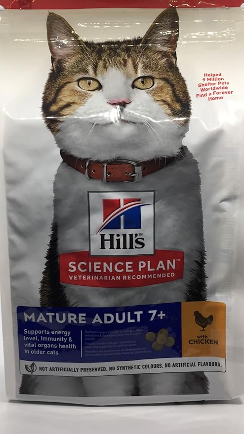 Hill's Science Plan Mature Adult 7+ Dry Cat Food Chicken Flavour 1.5kg