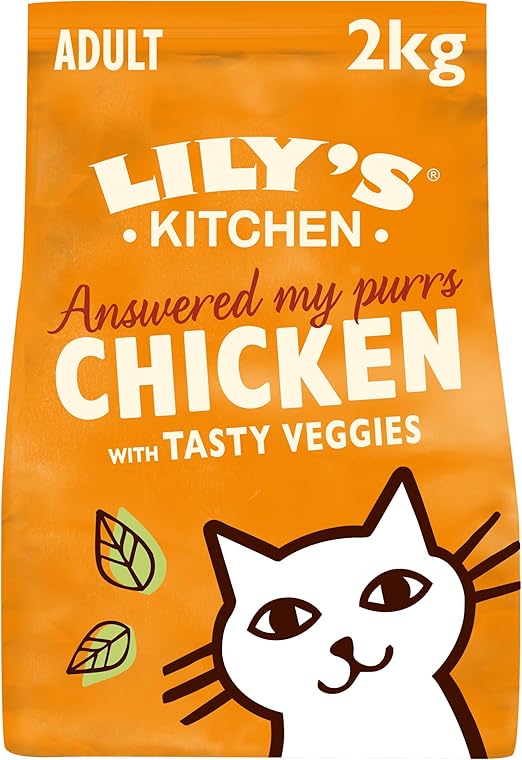 Lily's Kitchen Made with Natural Ingredients Adult Dry Cat Food Bag Chicken with Veggies Grain-Free Recipe 2kg