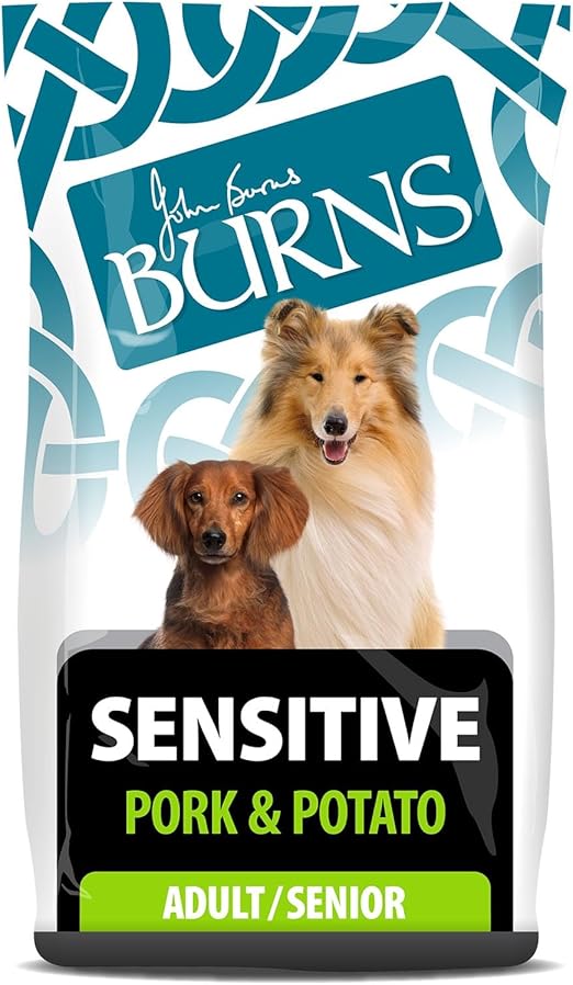 Burns Pet Nutrition Hypoallergenic Complete Dry Dog Food Adult and Senior Dog Sensitive with Pork and Potato 2 kg