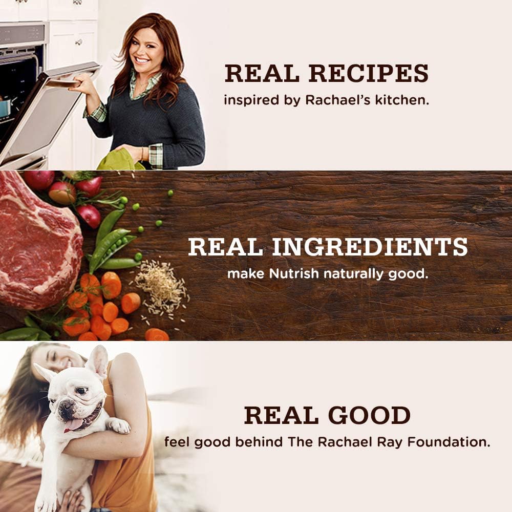 Nutrish Rachael Ray Dish Premium Natural Dry Dog Food with Added Vitamins, Minerals & Taurine, Chicken & Brown Rice Recipe with Veggies & Fruit, 23 Pound Bag