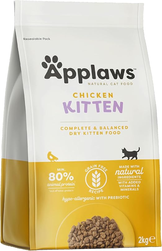 Applaws Complete and Grain Free Dry Kitten Food, Kitten Chicken for all Cats, 2 kg Bag (Pack of 1)