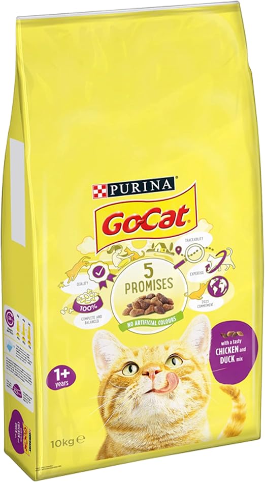 Go-Cat Adult Chicken & Duck Dry Cat Food 10kg (Packaging may vary)