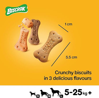 Pedigree Biscrok Multi Mix - Dog Treats - Bone-Shaped Biscuits - 500 g