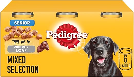 Pedigree - Wet Dog Food - for Senior Dogs - Mixed Selection in Loaf - 6 x 400 g