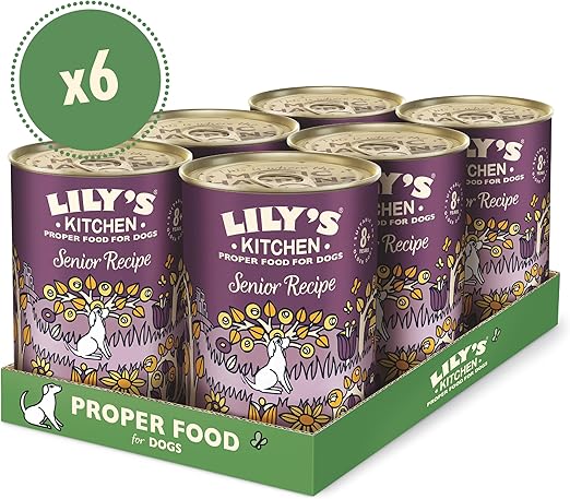 Lily's Kitchen Made with Natural Ingredients Wet Dog Food Tin Senior Recipe with Turkey 6 x 400g