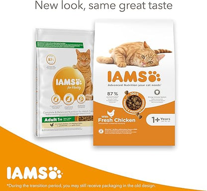 IAMS Complete Dry Cat Food for Adult 1+ Cats with Chicken 3 kg