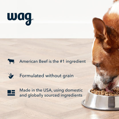 Amazon Brand - Wag Dry Dog Food Beef & Sweet Potato, Grain Free 24 lb Bag