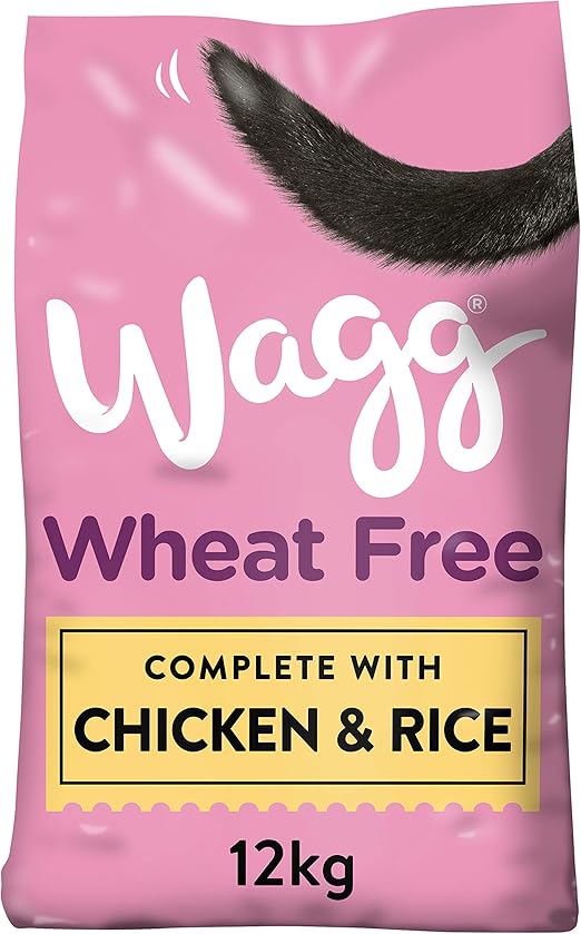 Wagg Wheat Free Complete Dry Adult Dog Food Chicken & Rice 12kg - For Sensitive Stomachs