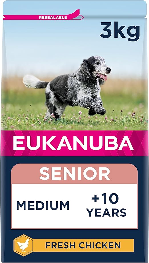 Eukanuba Complete Dry Dog Food for Senior Medium Breeds with Fresh Chicken 3 kg