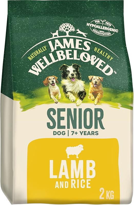 James Wellbeloved Senior Lamb & Rice 2 kg Bag, Hypoallergenic Dry Dog Food