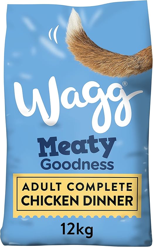 Wagg Meaty Goodness Complete Dry Adult Dog Food Chicken Dinner 12kg - Meaty Ingredients Come 1st