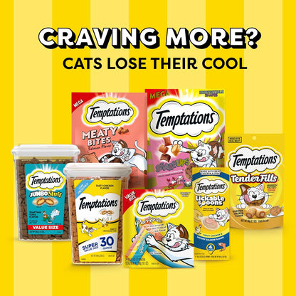 TEMPTATIONS ShakeUps Crunchy and Soft Cat Treats, CLUCKY CARNIVAL, Multiple Sizes