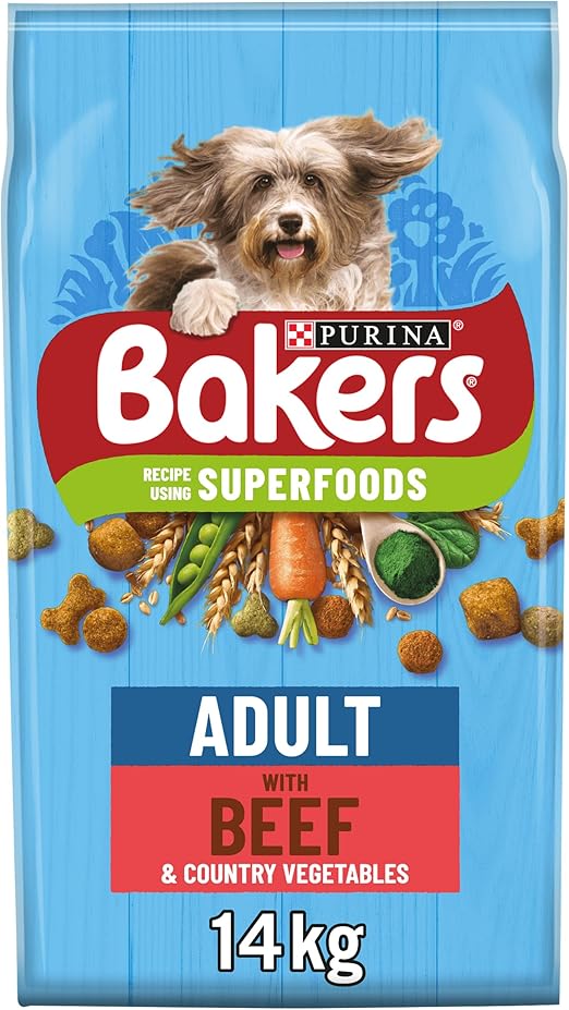 Bakers Adult Dog Beef & Veg Dry Food 14kg