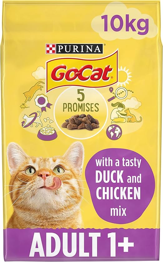 Go-Cat Adult Chicken & Duck Dry Cat Food 10kg (Packaging may vary)