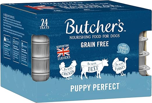 Butcher's Puppy Perfect Wet Dog Food Trays, 3.6 kg (24 x 150 g)