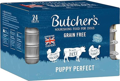 Butcher's Puppy Perfect Wet Dog Food Trays, 3.6 kg (24 x 150 g)