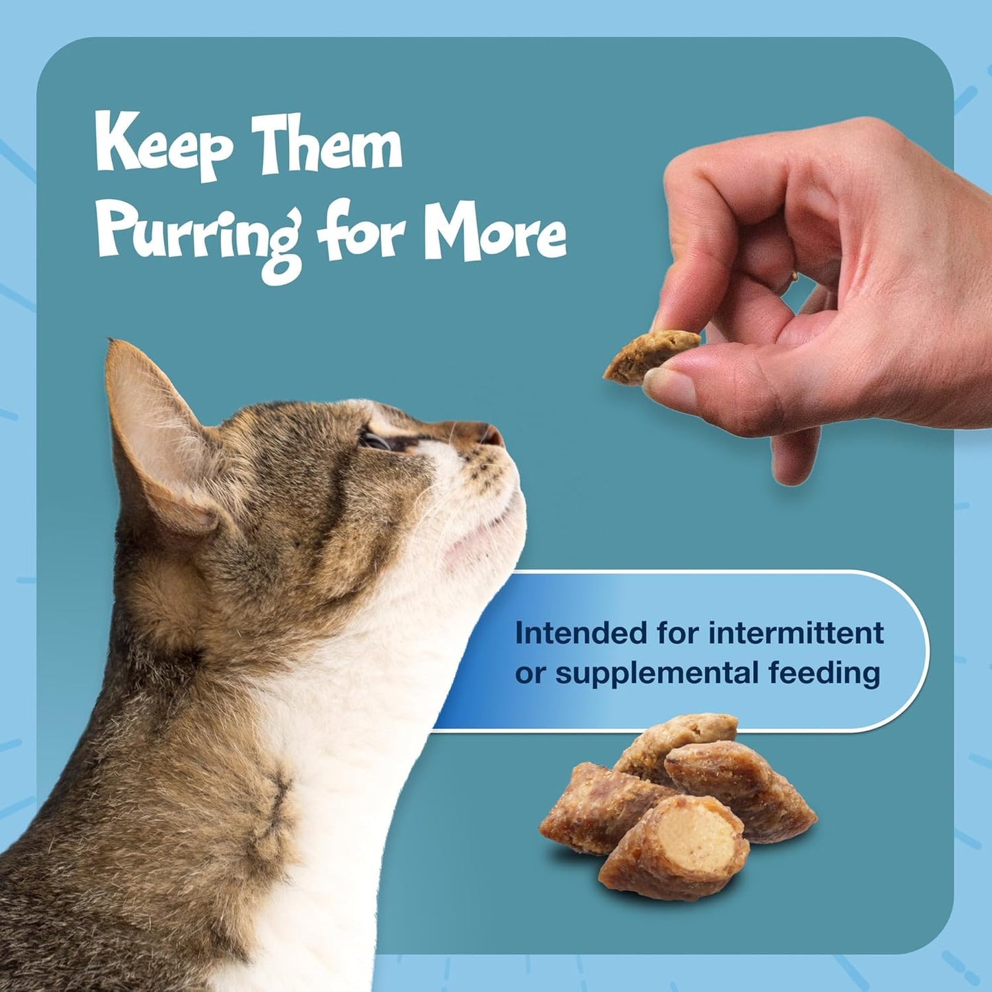 Blue Buffalo Bursts Crunchy & Creamy Cat Treats, Great for Training, Savory Seafood, 5-oz. Bag