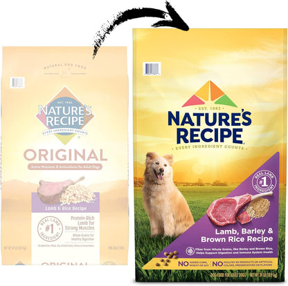 Nature′s Recipe Lamb, Barley & Brown Rice Recipe Dry Dog Food, 24 lb. Bag