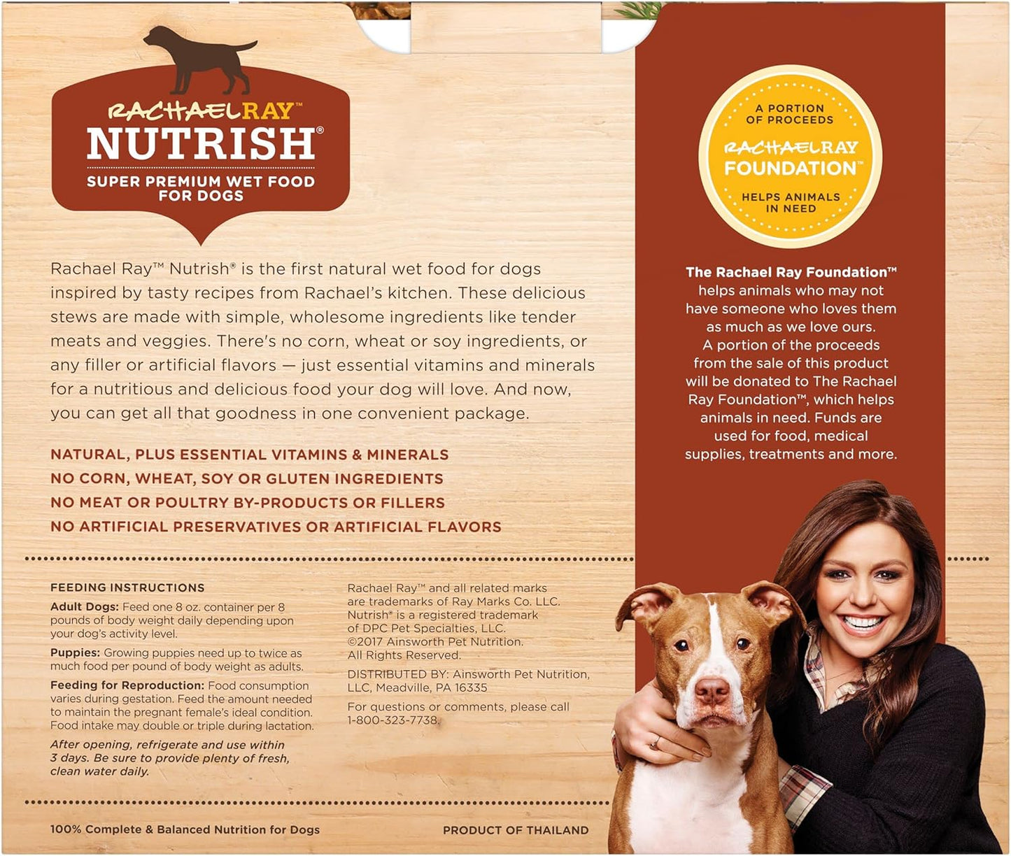 Nutrish Rachael Ray Premium Natural Wet Dog Food with Added Vitamins & Minerals, Savory Favorites Variety Pack, 8 Ounce Tub (Pack of 6)